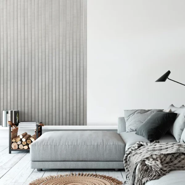 lamelio kleur grijs wit wandpanelen akoestisch in woonkamer